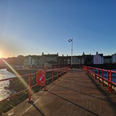 EYEMOUTH HARBOUR WEST PIER RE-OPENS FOLLOWING HANDRAIL WORKS